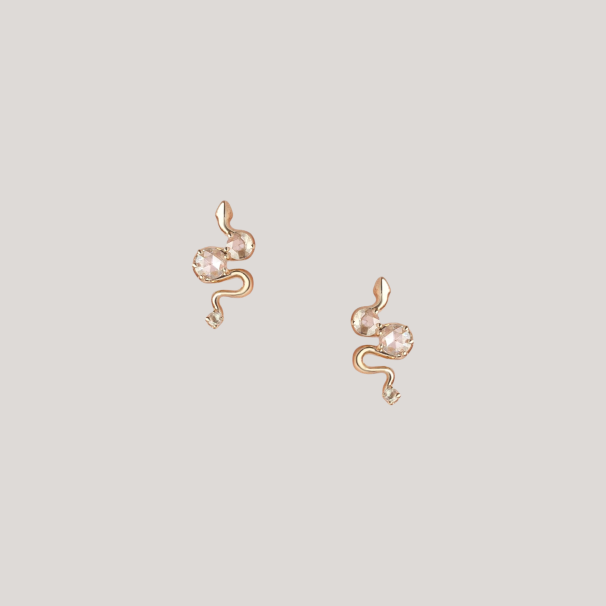 ANCIENT WEAVER — Gold Snake Earrings
