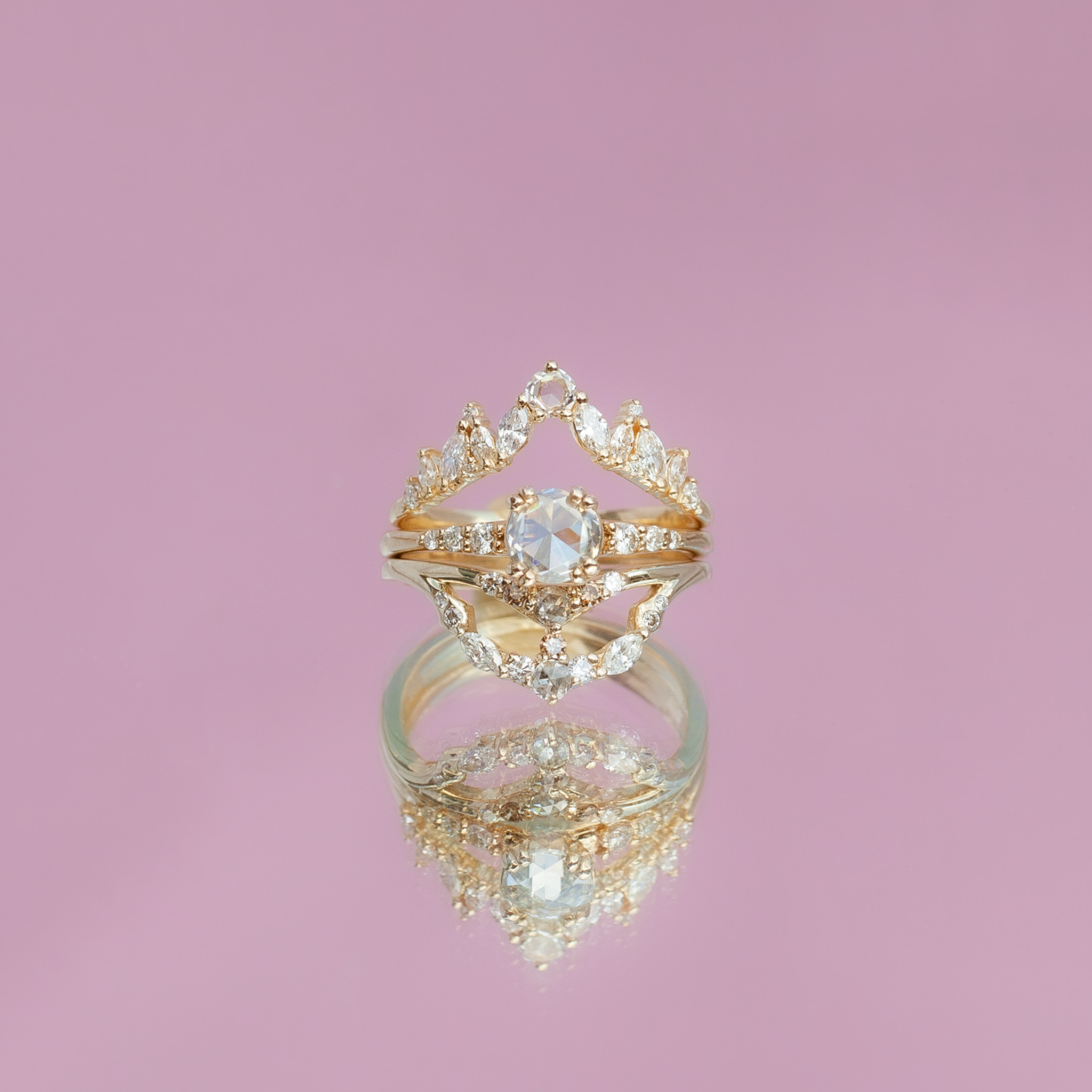 cluster wedding band