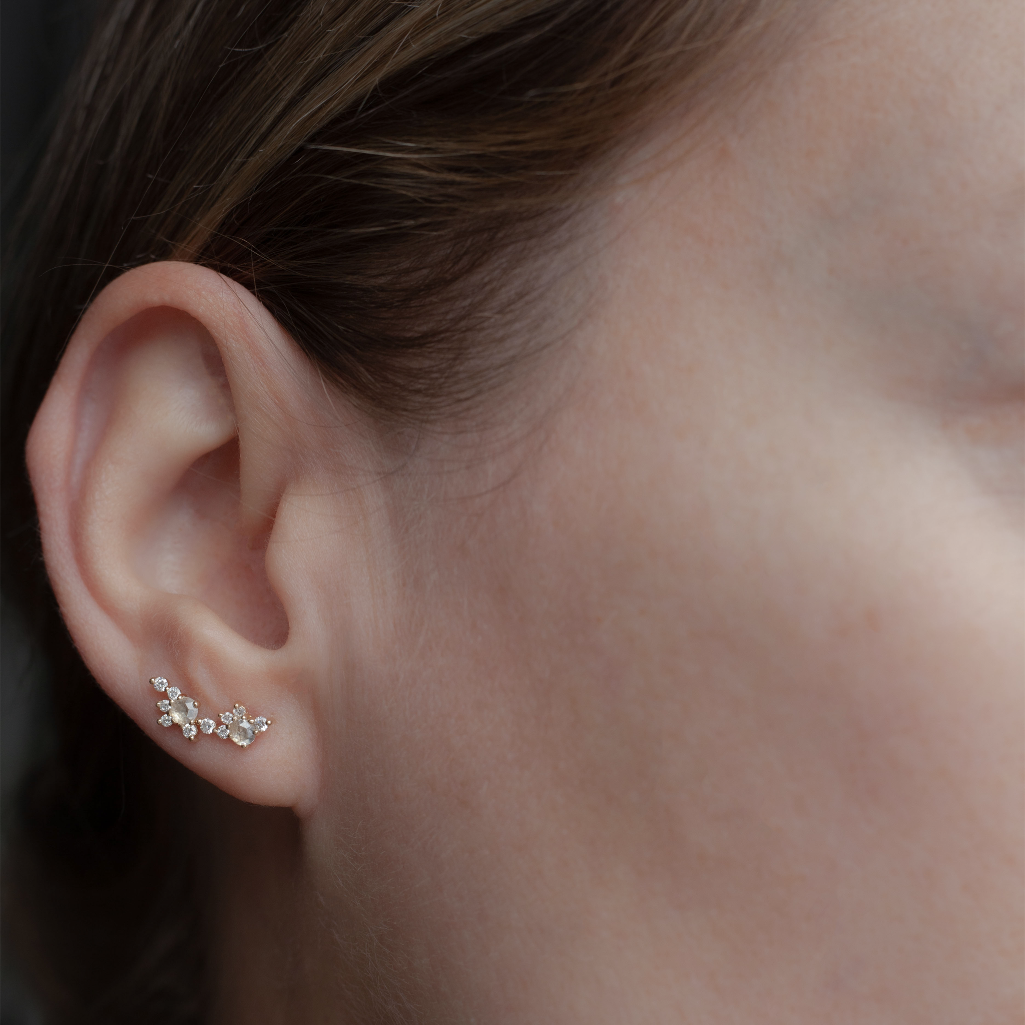 DROPLET — Diamond Cluster Earrings