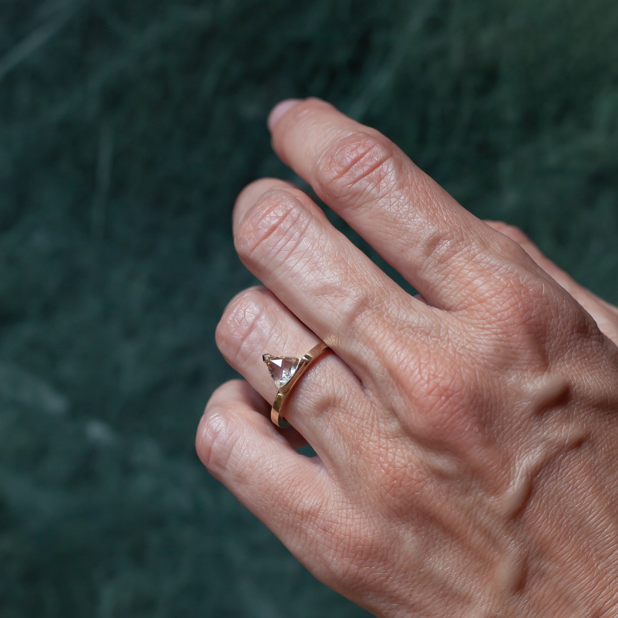 LIGHTEN — Trillion Diamond Engagement Ring