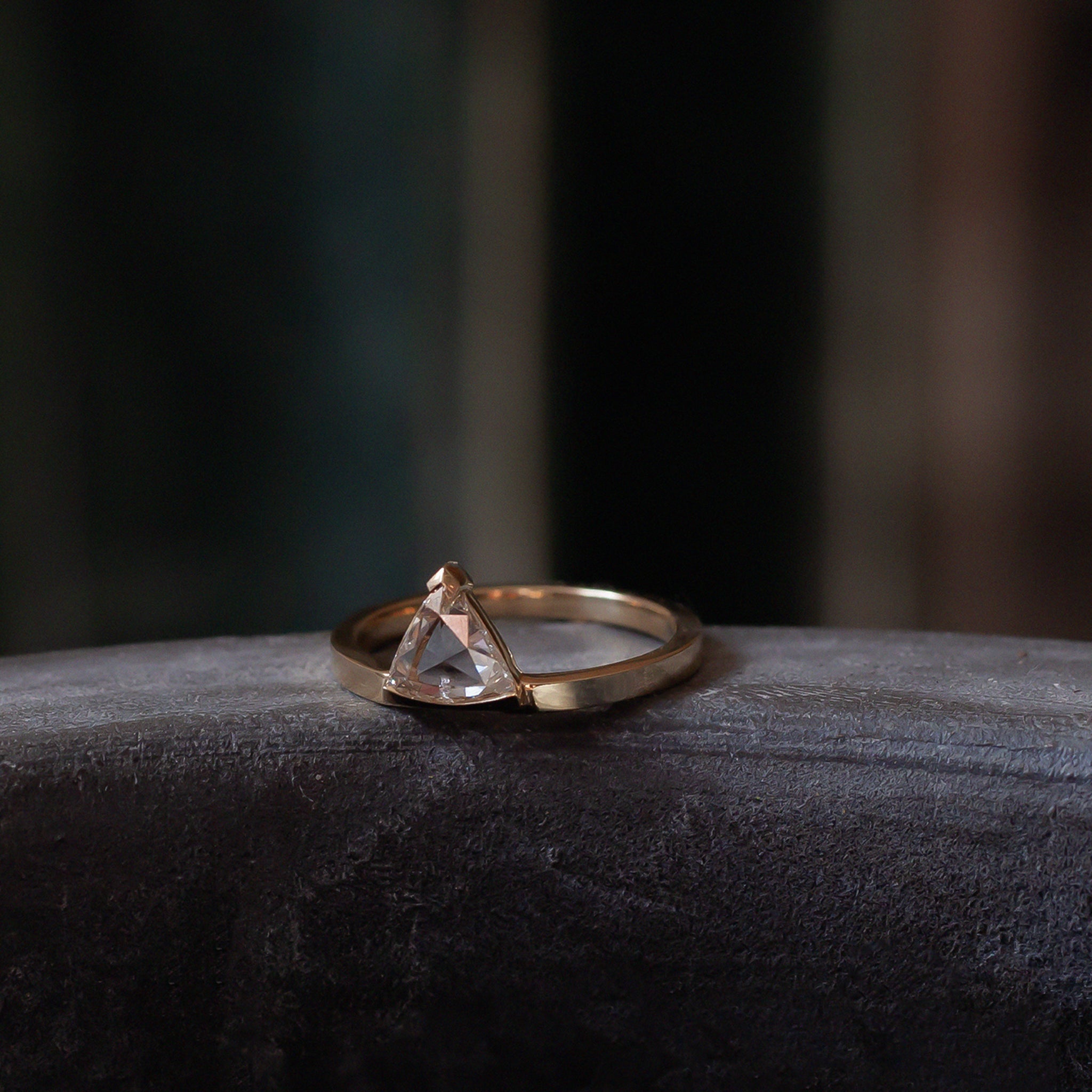 LIGHTEN — Trillion Diamond Engagement Ring