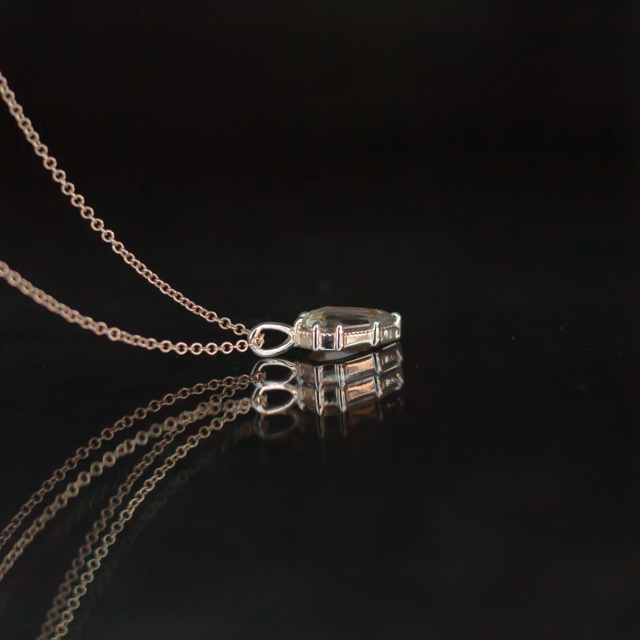 green sapphire 10k gold charm