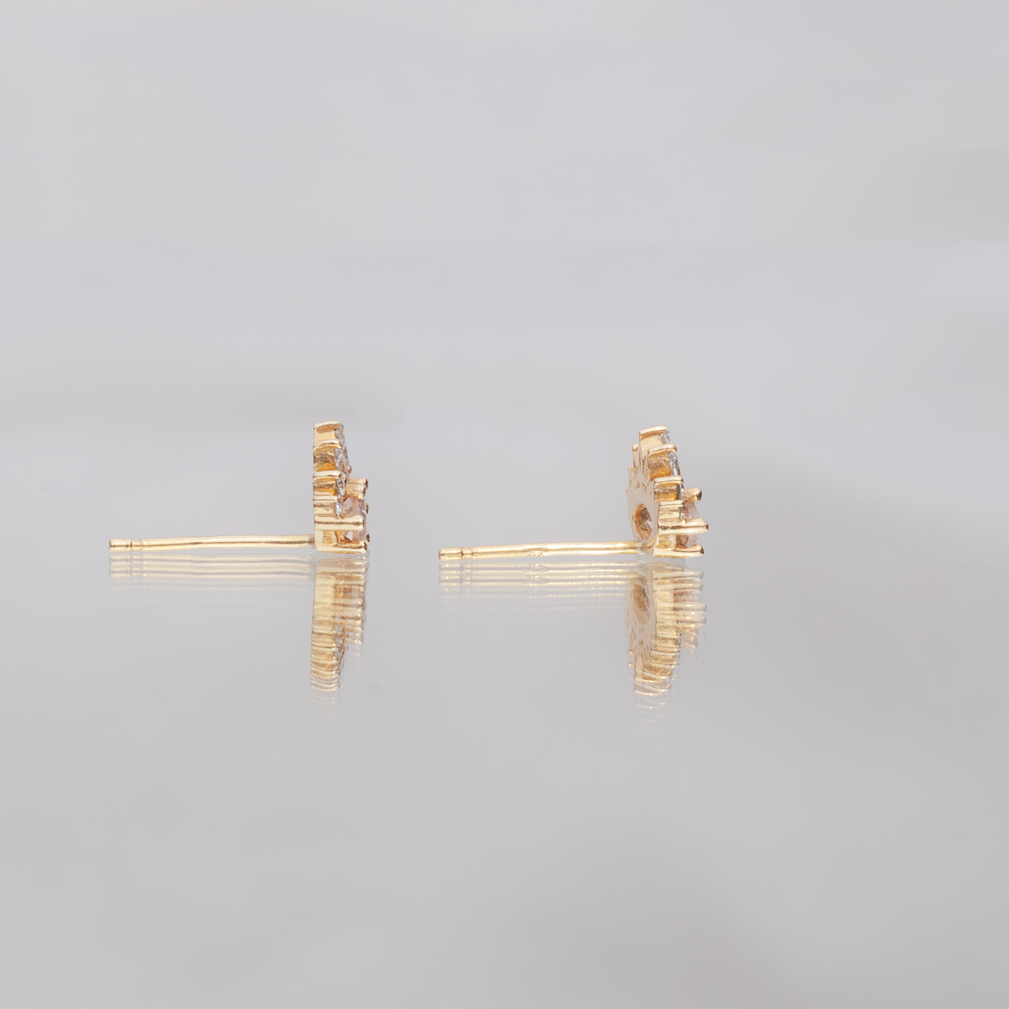 morganite diamond earrings