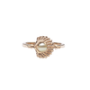 shell and pearl gold ring