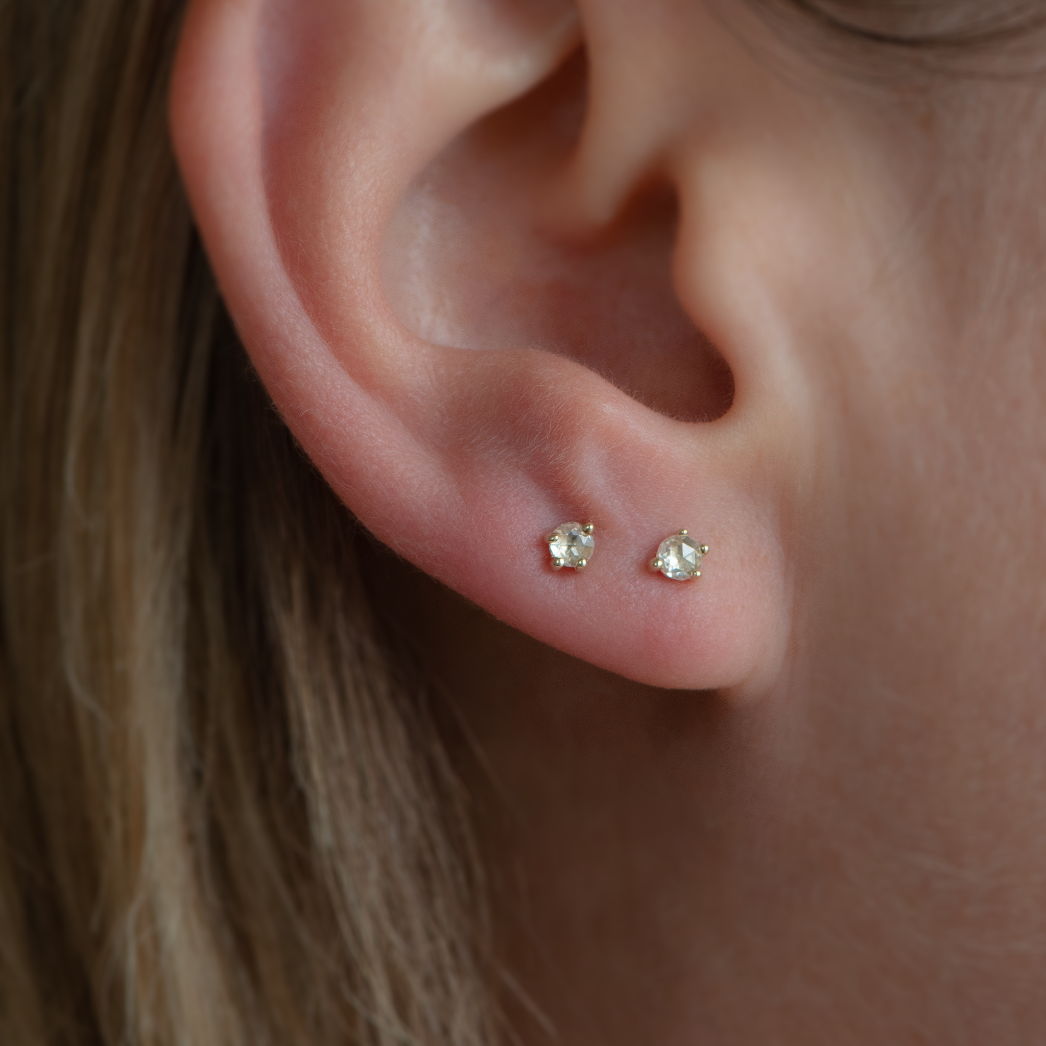 dainty diamond studs