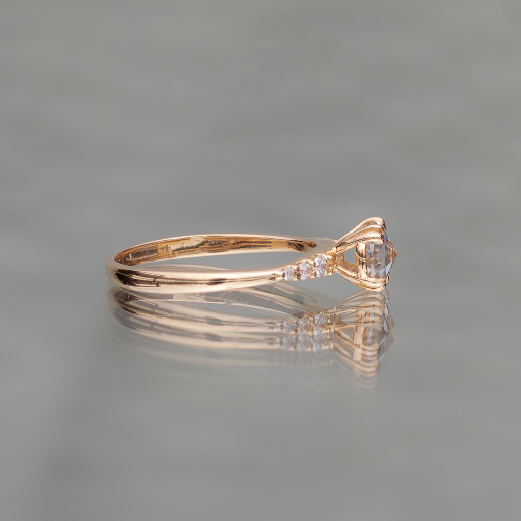 yellow gold solitaire ring