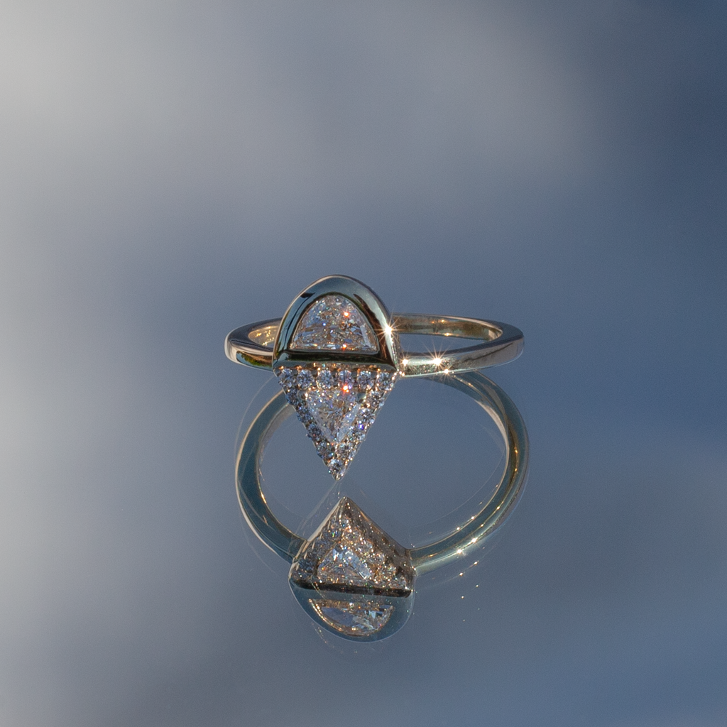moon diamond engagement ring
