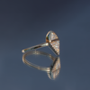 geometric diamond engagement ring