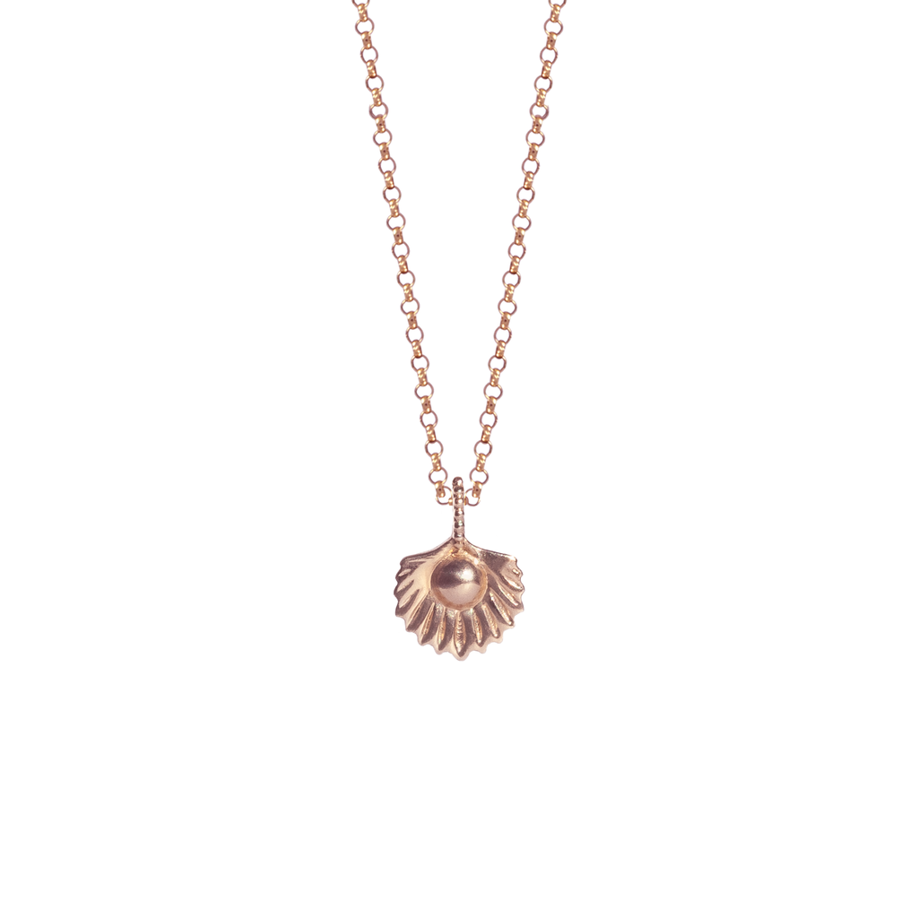 shell charm rose gold