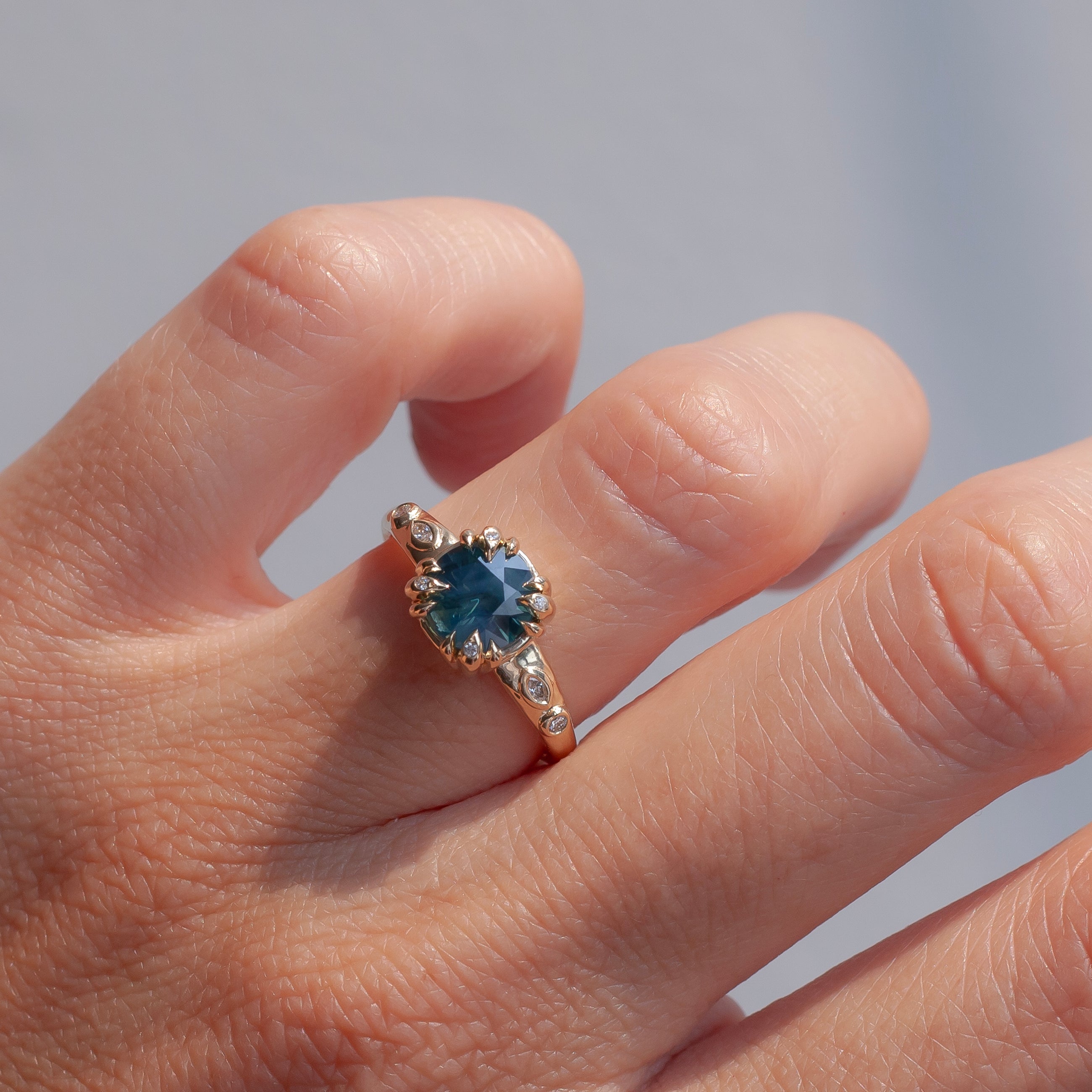 sapphire engagement ring 14k