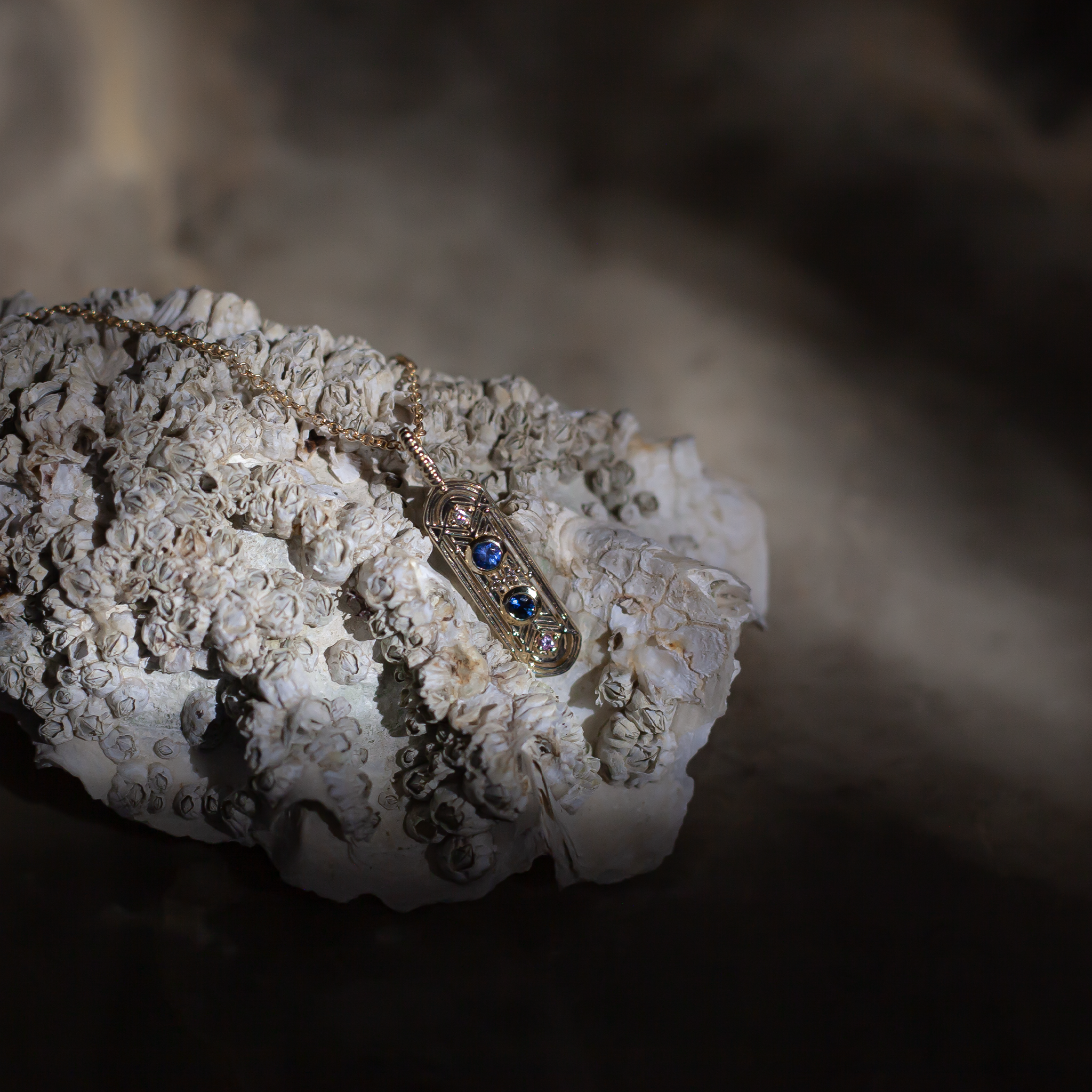 Blue sapphire balance charm