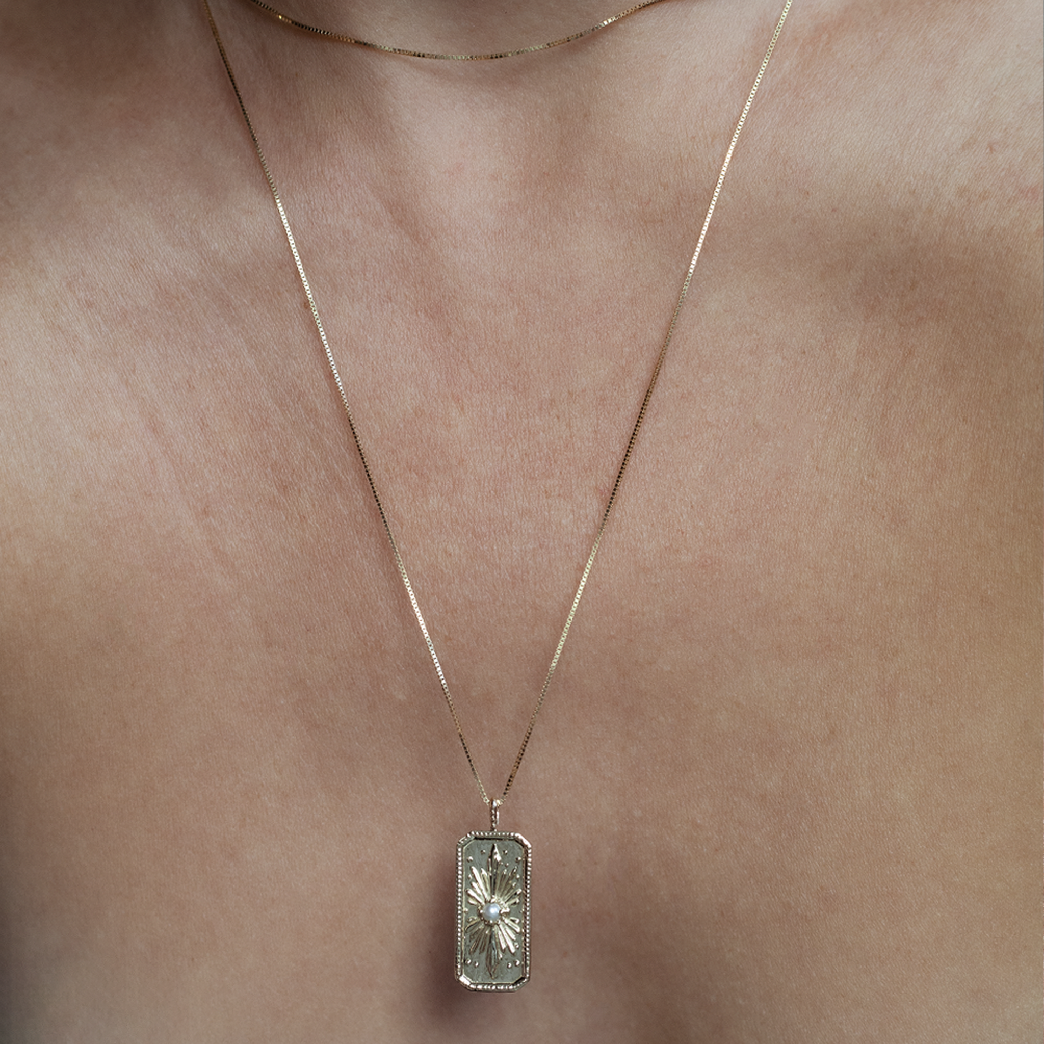 BEAMING UP — Pearl Sunburst Charm