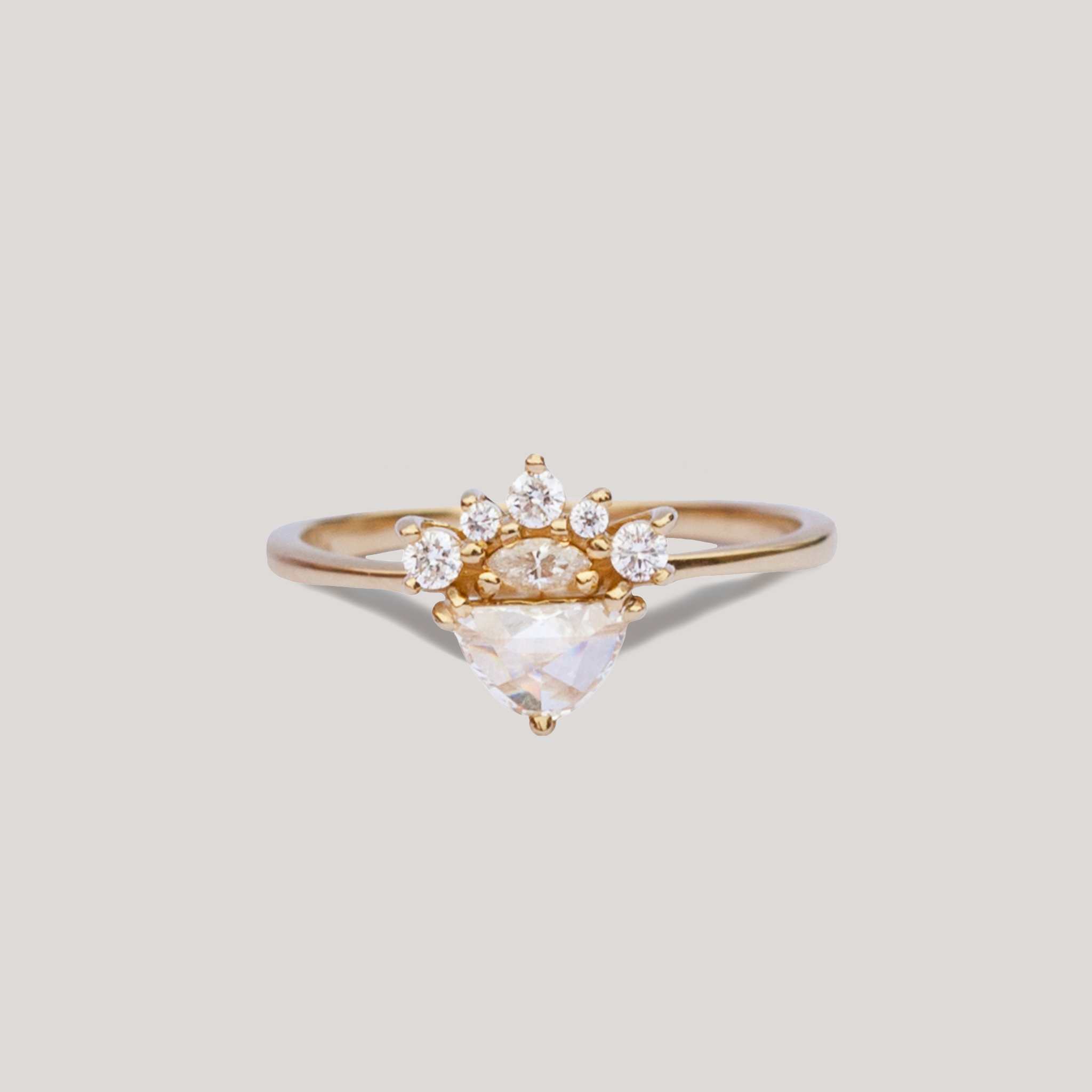HYGEIA — Half Moon Engagement Ring