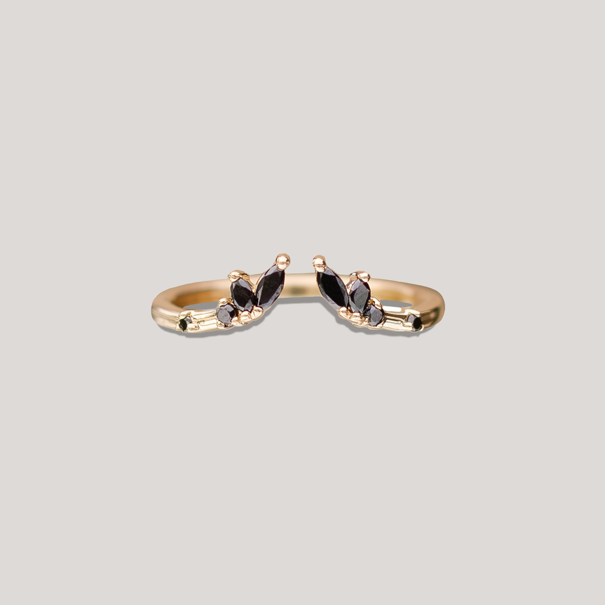 UNCHAINED NAIAD — Black Diamond Open Wedding Ring