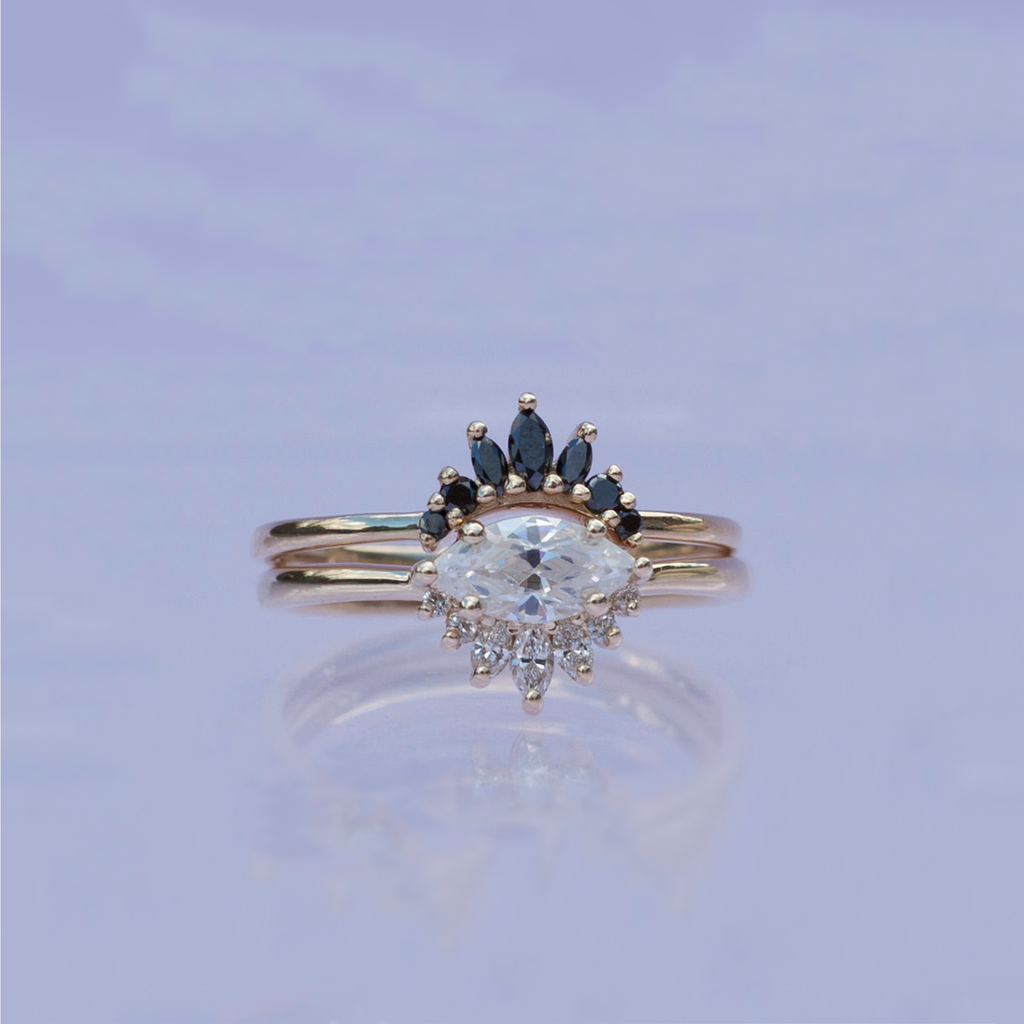 black diamond marquise ring