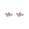 rose cut diamond cluster earrings