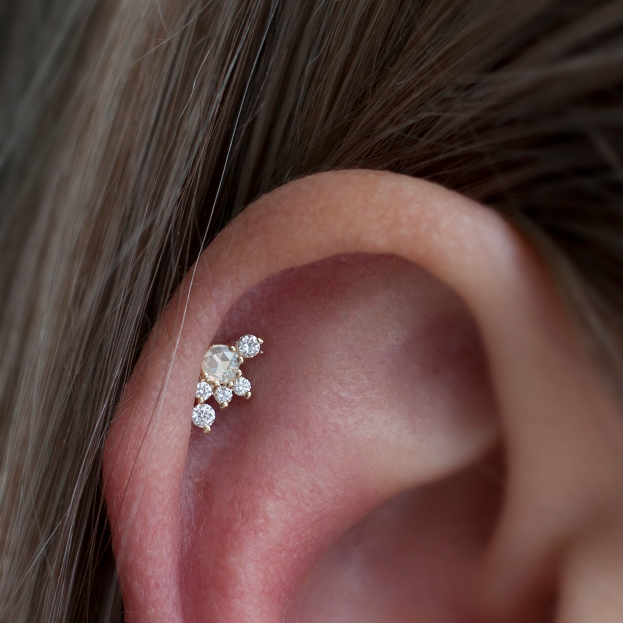 diamond cluster earrings