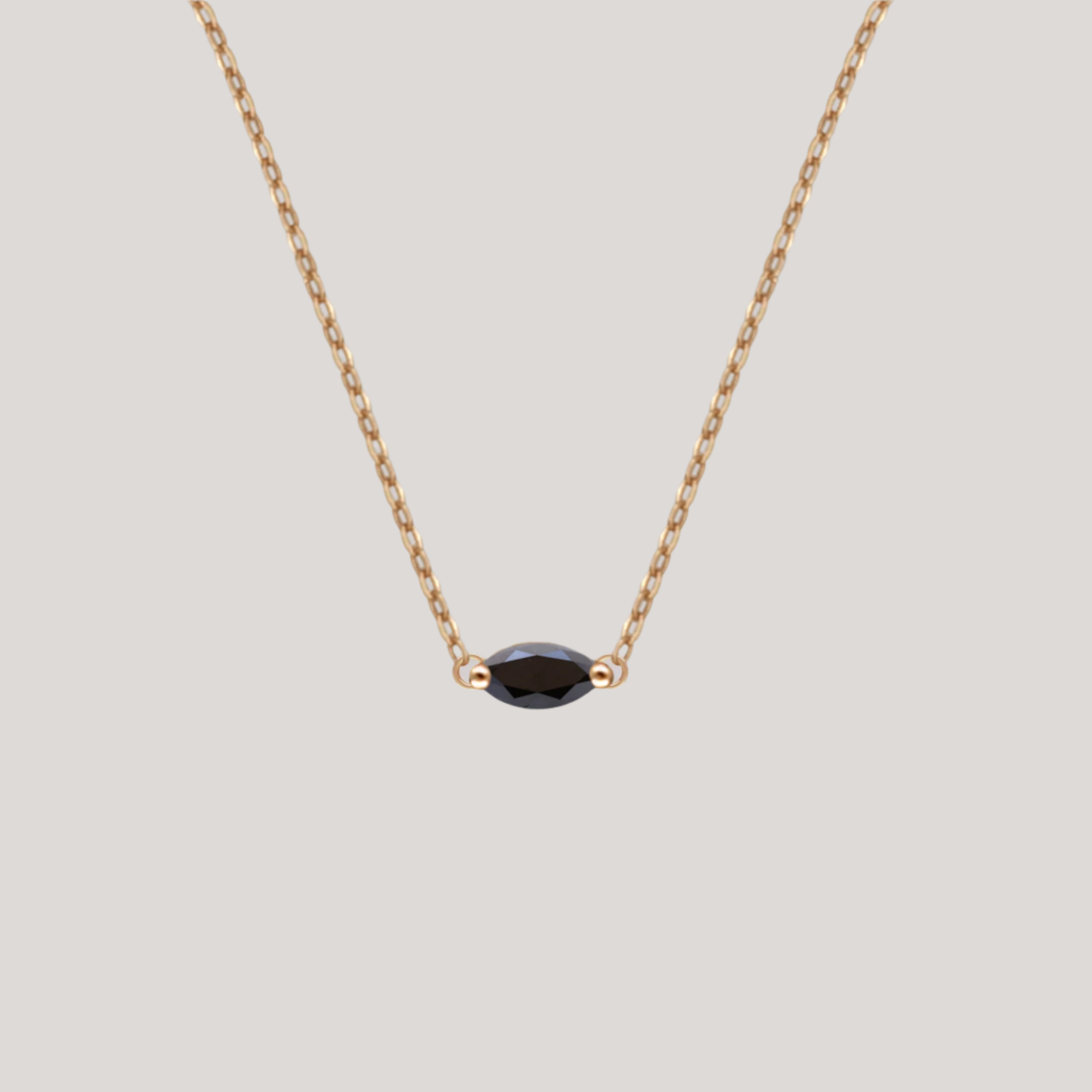 black diamond and gold necklace