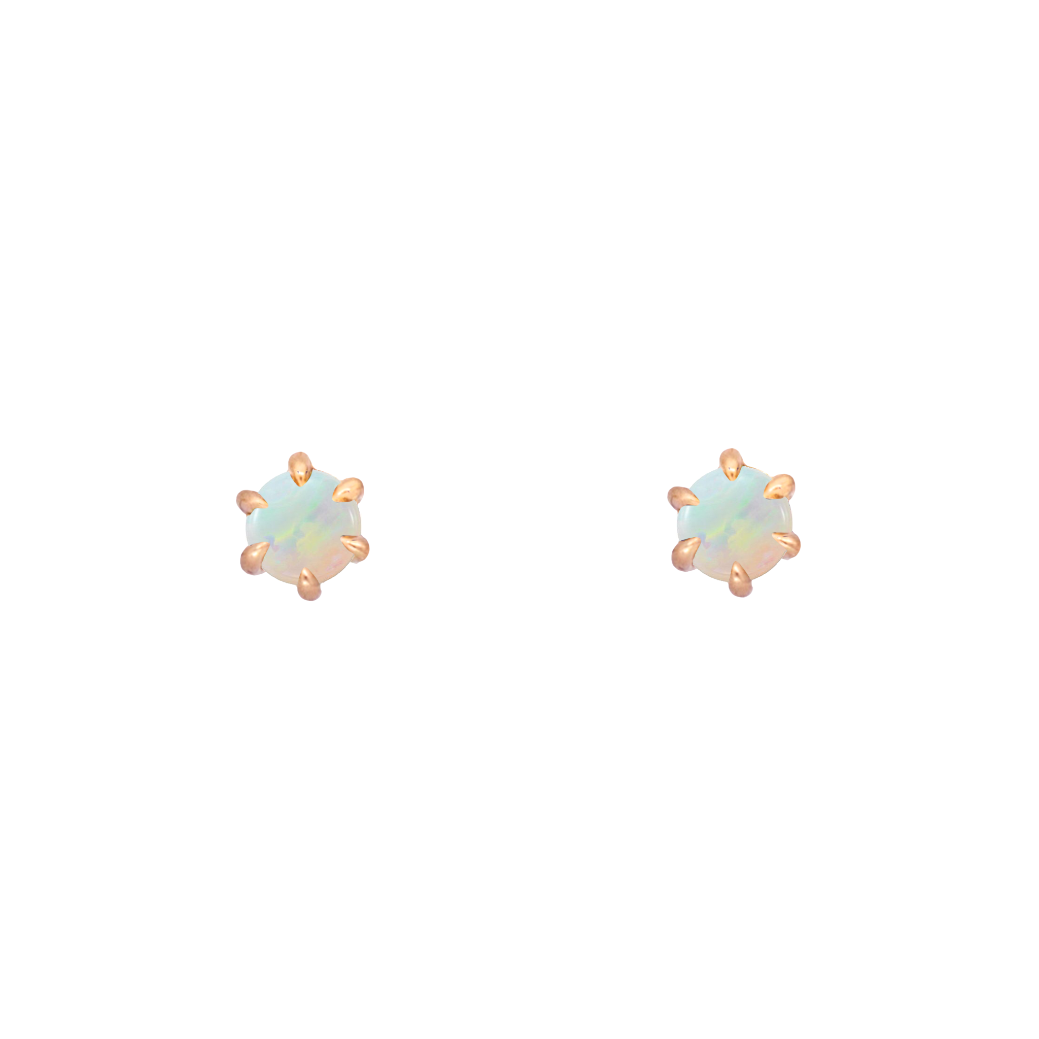 opal earrings rose gold