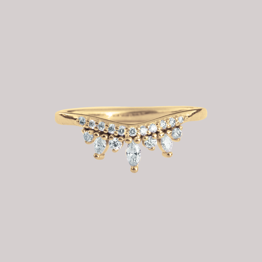 diamond contour wedding ring