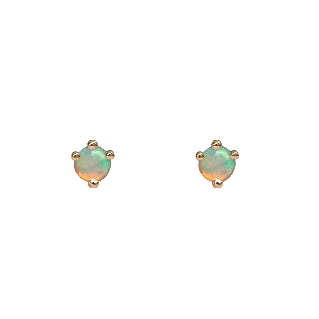 opal earring studs