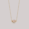 Morganite diamond necklace