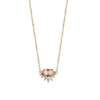 Morganite yellow gold necklace