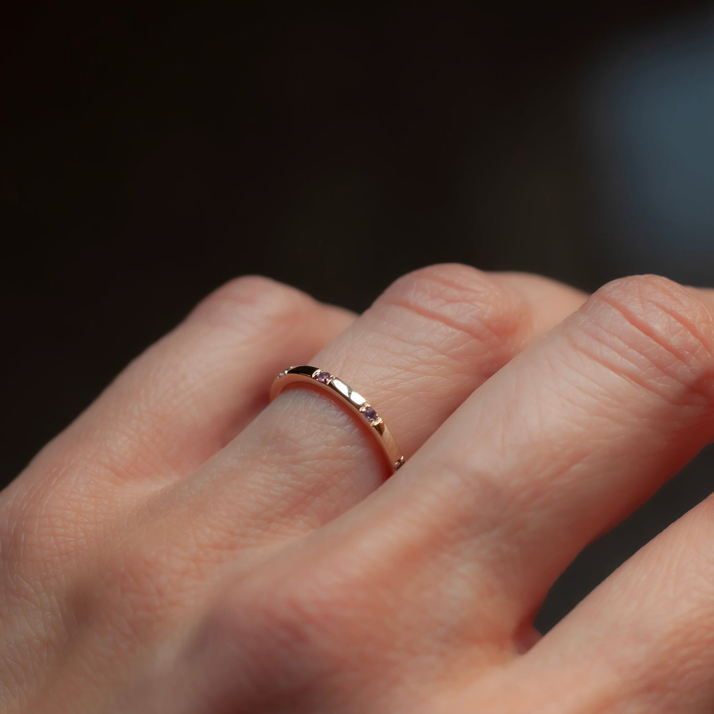 Amethyst band 14k