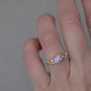 moonstone diamond engagement ring