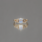gold moonstone ring