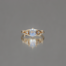 gold moonstone ring