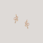 ANCIENT WEAVER — Gold Snake Earrings