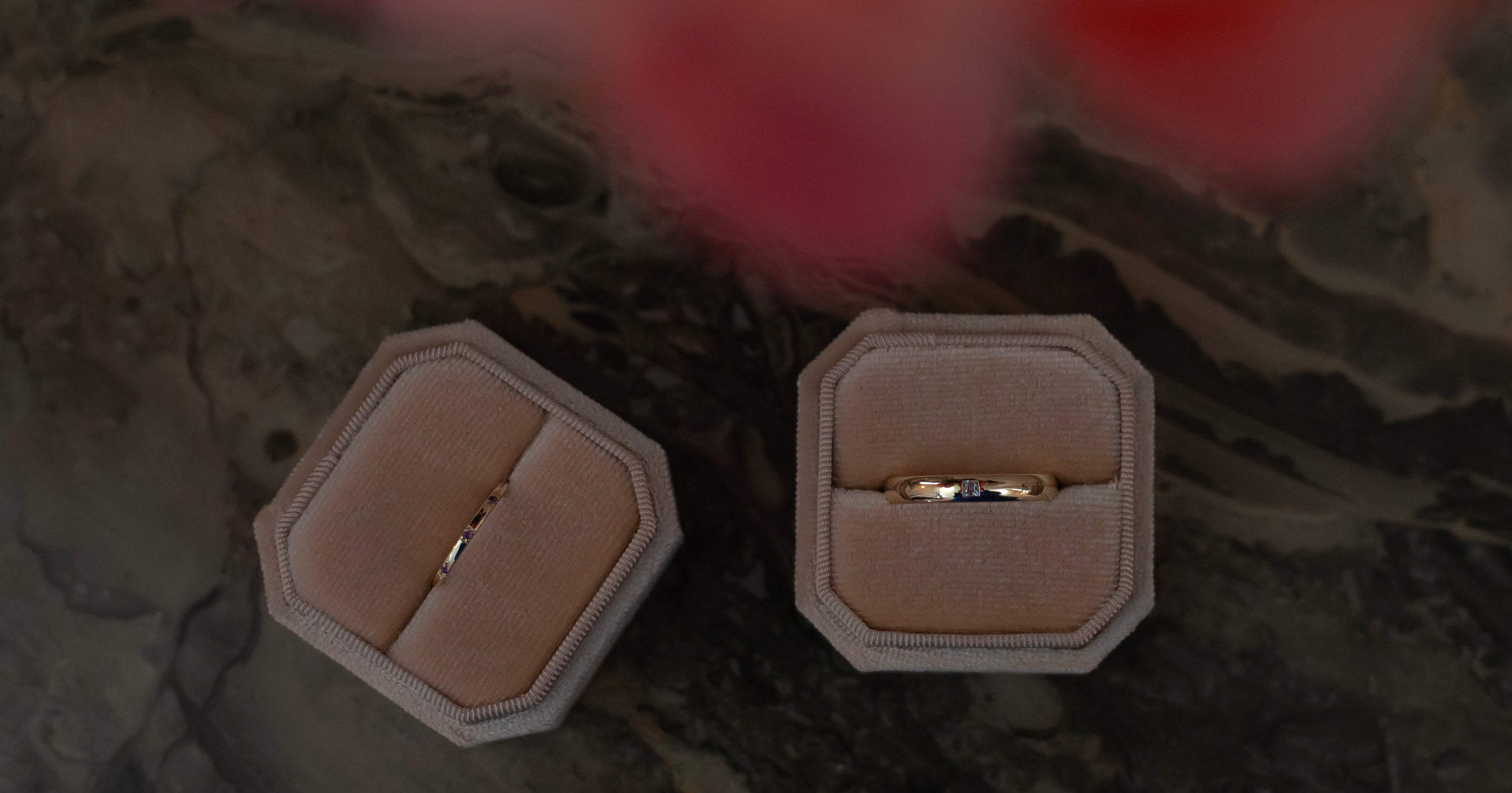 Aquamarine band 14k yellow gold