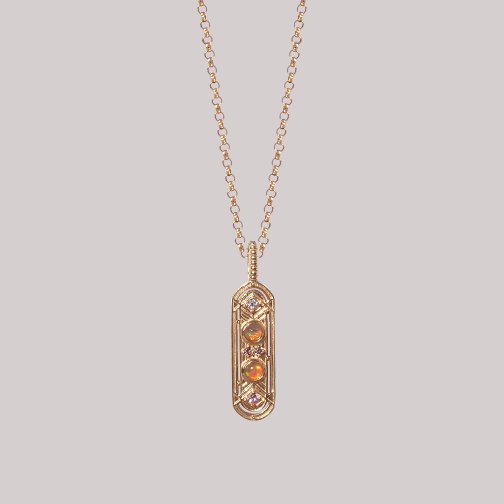 sapphire diamond charm