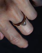 Geometric diamond engagement ring