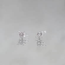 diamond cluster earring white gold