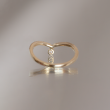 chevron contour diamond wedding ring