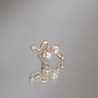 diamond gold snake earrings