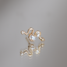 diamond gold snake earrings
