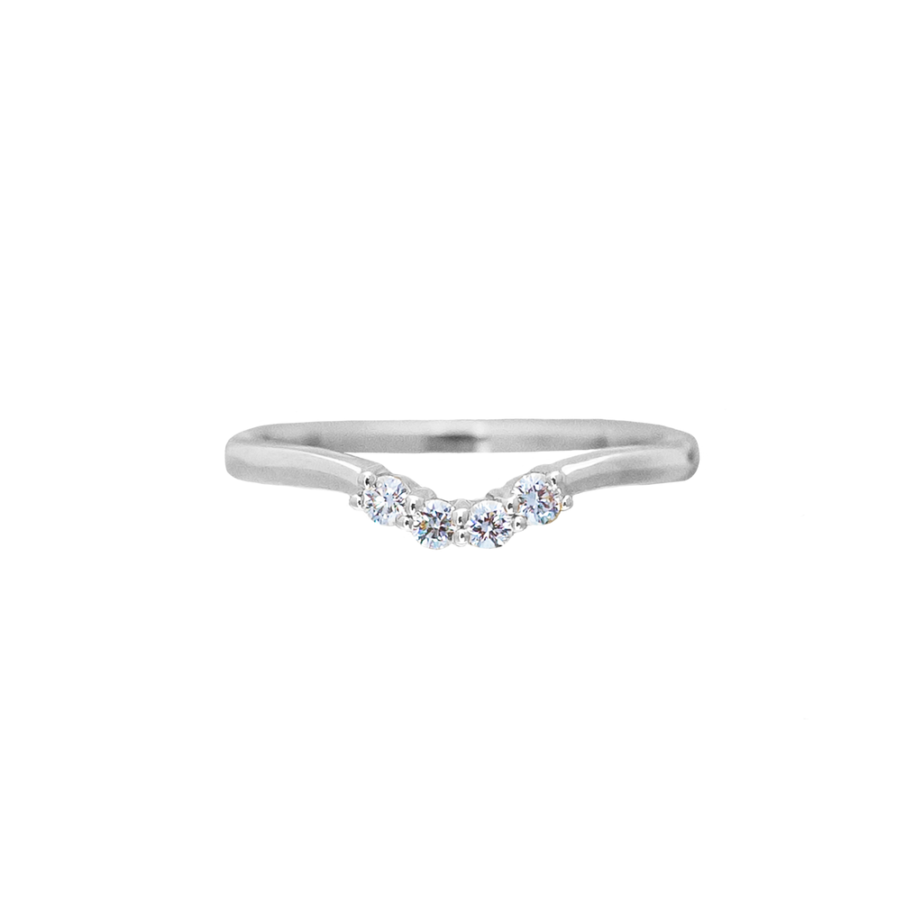 diamond contour wedding ring