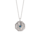 white gold sapphire charm