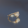 geometric diamond engagement ring