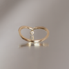 chevron diamond wedding ring