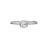 white rose cut diamond engagement ring