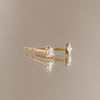 Marquise diamond earring studs, made in 14k gold.