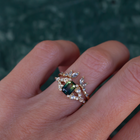 teal sapphire engagement ring