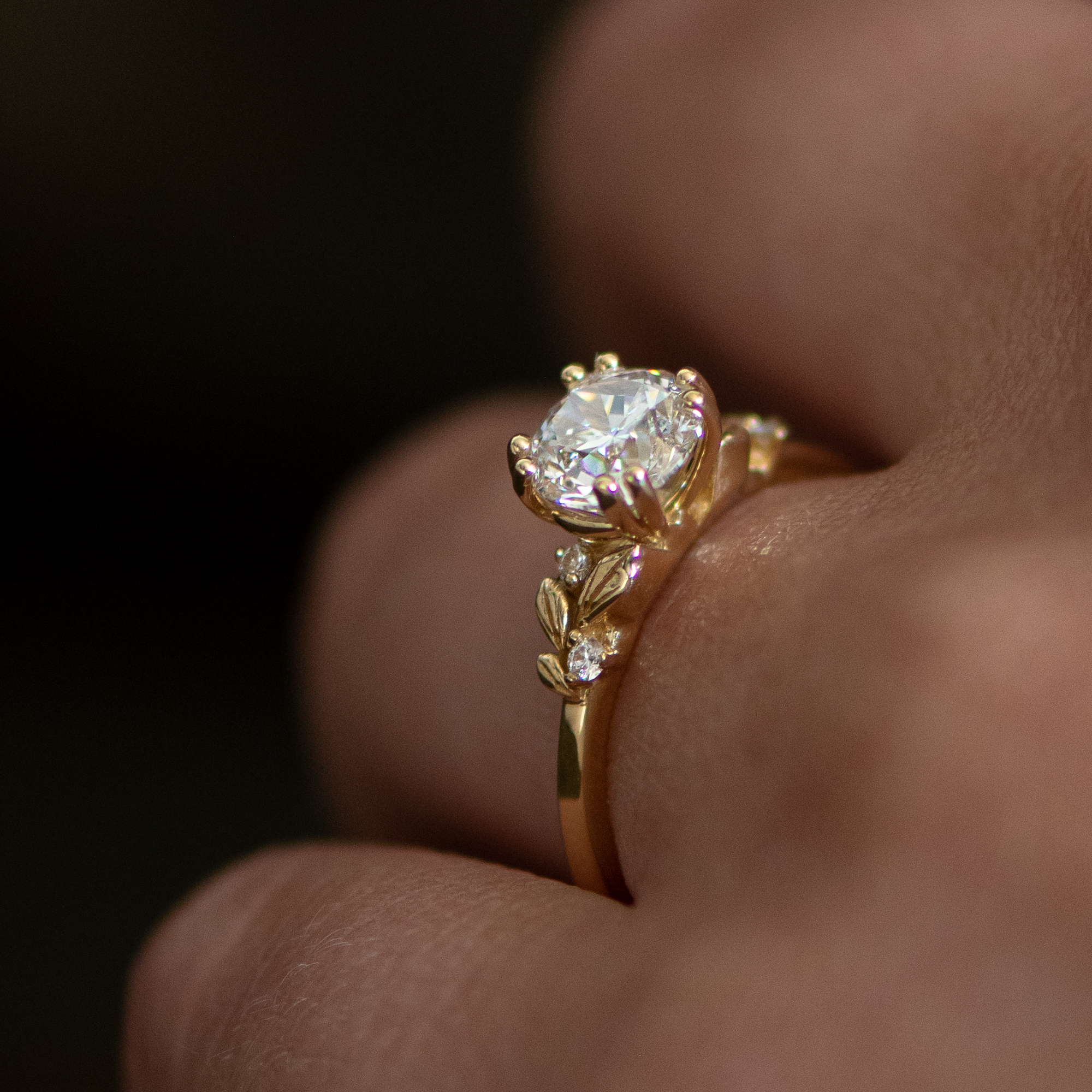 flower engagement ring