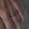 Lavender purple sapphire engagement ring