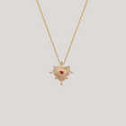 ILLUMINATED — Red Heart Solid Gold Charm