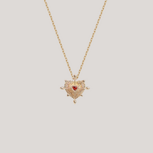 ILLUMINATED — Red Heart Solid Gold Charm